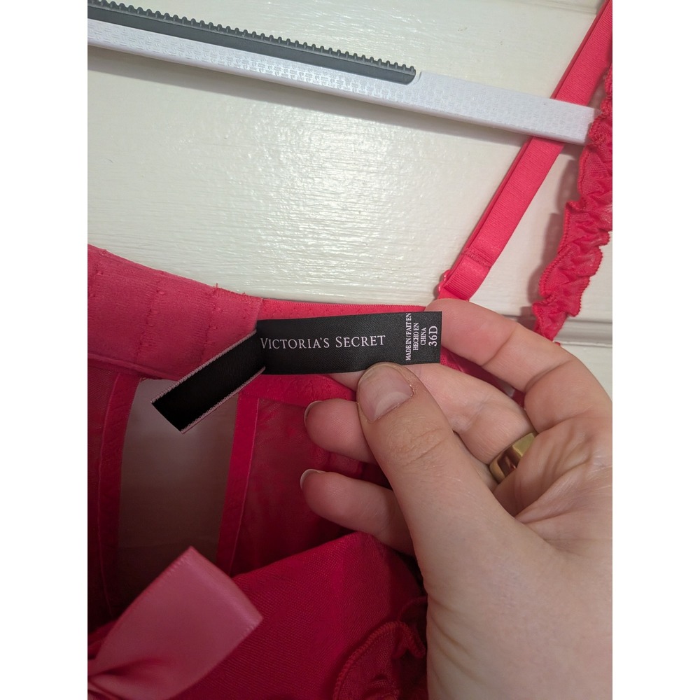 2011 Victoria's Secret Sexy Little Things Pink Babydoll Garter Corset 36D - Picture 4 of 11